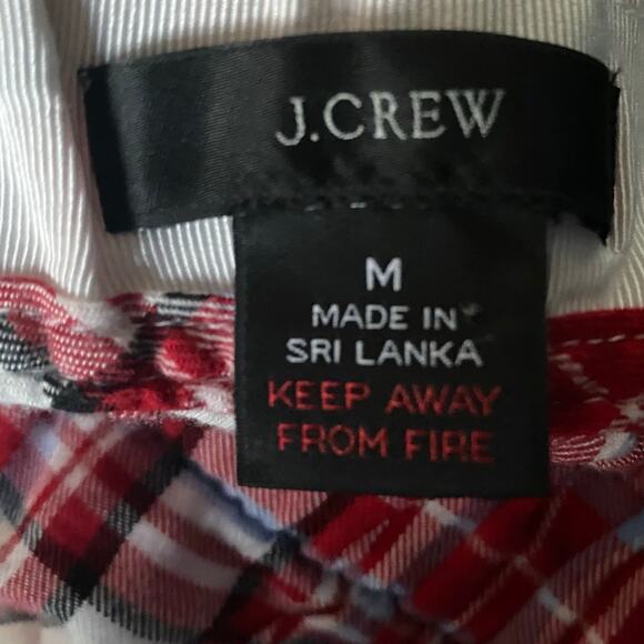 J. Crew Red Flannel Long-Sleeve Pajama Set in Vintage Plaid Size Medium - Picture 10 of 14